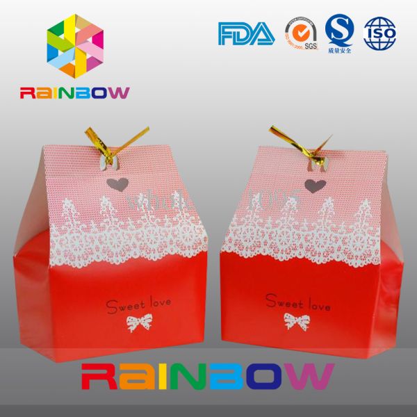 Delicately Pink Hnadle Paper Bag for Shopping , Printing Gift Paper Bag