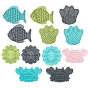 Dog Slow Feeder Licking Mat With Suction Cups For Dog Treats & Cat Food