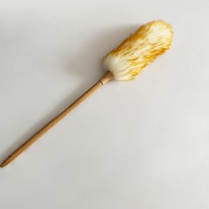 Traditional Natural Lambswool Duster With Extension Handle Bamboo Flexible Soft