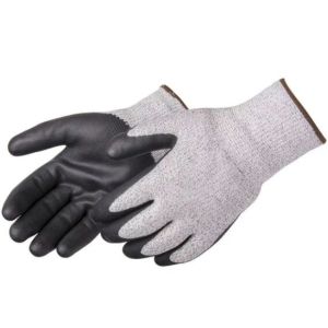 Microfoam Nitrile A5 Cut Resistant Gloves Black Protective Gloves For Cutting