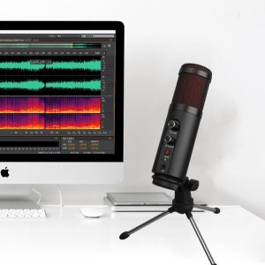 Wired Cardioid USB Desktop Microphone With Mute Button GESTTON