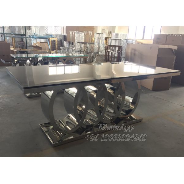 Rose Gold Stainless Steel Dining Table Chairs For Dining Room (YS-2)