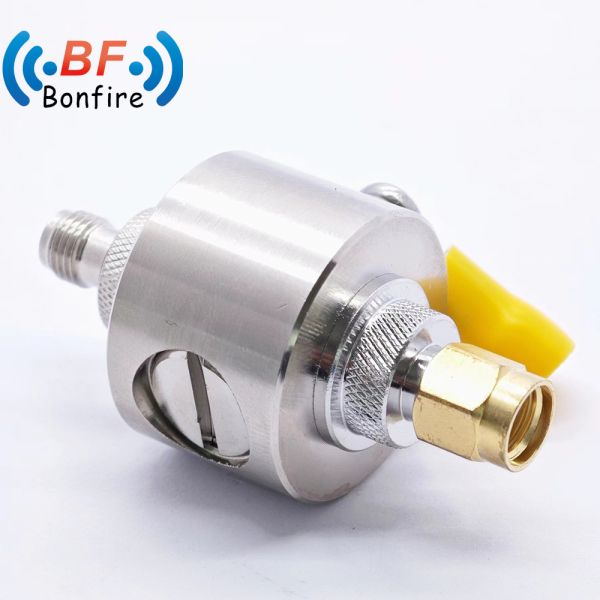 Grey 50ohm F Type Male Plug to F Female Jack Coaxial Surge Protector Arrestor 0-3GHz