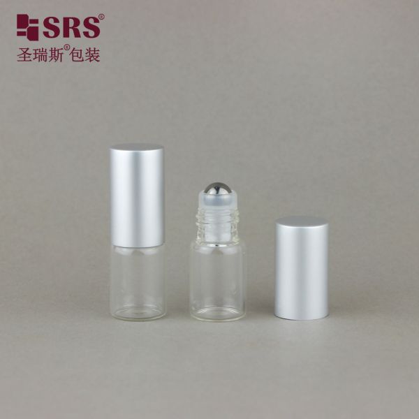 2ml Capacity Amber Cylindrical Glass Roller Perfume Bottle with Stock Samples No Leakage