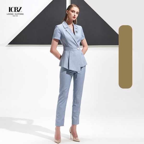 2021 Autumn Formal Occasions V-neck Business Suits for Women Slim Professional Set