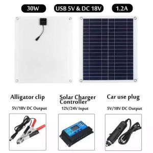 China Small 30W Portable Folding Solar Panel Kits , Solar Energy Panels With Controller on sale