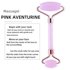 Pink Face Massager Roller , Jade Massager Roller OEM ODM Service