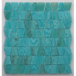 Quality Rose Latest Iridescent Series Glass Mosaic with Trapezoid shape for sale