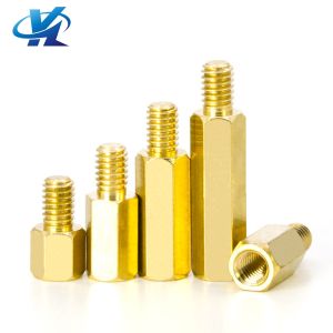 China Brass Hex Screw Bolt With Internal Thread, Brass Male and Female Screw Bolt,Brass Standoffs on sale