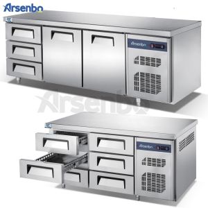 Restaurant Commercial Undercounter Freezer 350W Multiscene Silver Color