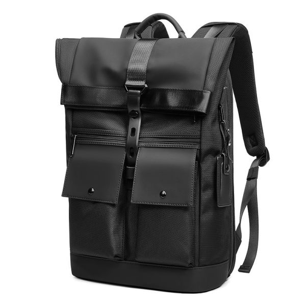 Buy 1680D Polyester College Sports Waterproof Business Backpack Solid Color at wholesale prices