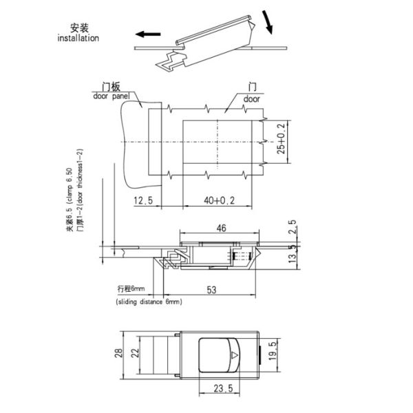 Hasp Plastic Slam Latch White Toggle Cabinet Latch For Industrial Equipment Cabinet