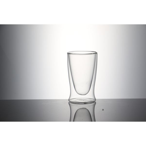 Hand Blown Insulated 250ml Double Wall Glass Cup