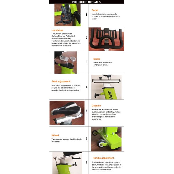 Complete Molding Cover Gym Spin Bike Workout Balance Fitness Equipment