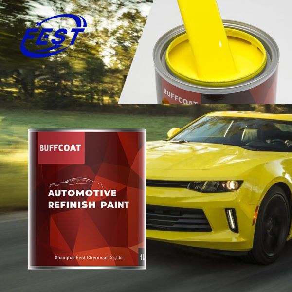 Good Price Automotive Refinish Coating 1K Lemon Yellow Car Paint Premium Auto