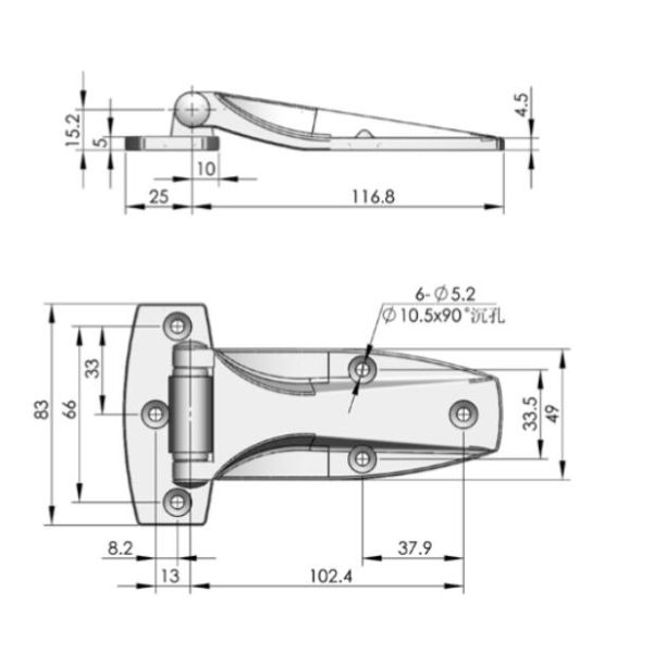 Industrial Oven Door 304 Hinges Heavy Duty Stainless Thermostat