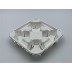 Compostable 4 Cups 13.5g Paper Cup Carrier