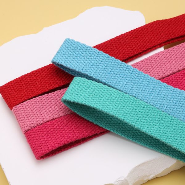 20mm-50mm Thickened Polyester Cotton Webbing School Bag Backpack Handbag Canvas Strap Solid Color Plain Weave Strap