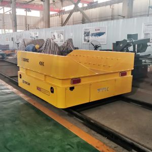Battery Operated 20 Tons Roll Materials Rail Transfer Trolleys