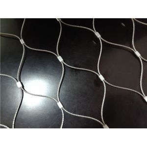 Stainless Steel Ferrule Flexible Cable Mesh Customized Panel Shape Non Flammable