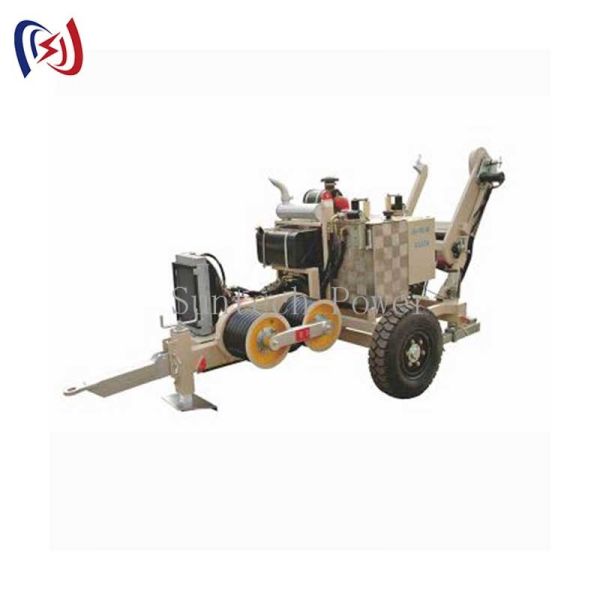 Hydraulic Traction Overhead Line Stringing Equipment Force Speed Stepless