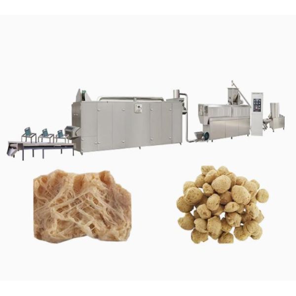 Textured / fiber vegetarian snack food extruder process line