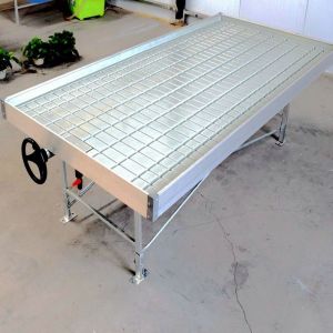 4x8feet Movable Ebb And Flood Rolling Bench Table Abs Tray In Greenhouse