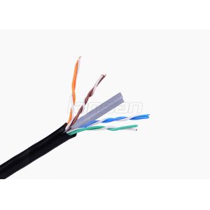 China Communication Solid Cat6 Lan Cable 4P 0.57mm CCA UTP For Security Monitoring on sale