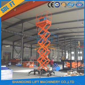 4 wheels Mobile Scissor Lift Aerial Work Lift Platform with CE Certificate
