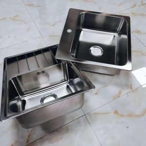 304 Stainless Steel Single Bowl Kitchen Sink Undermount Top Mount