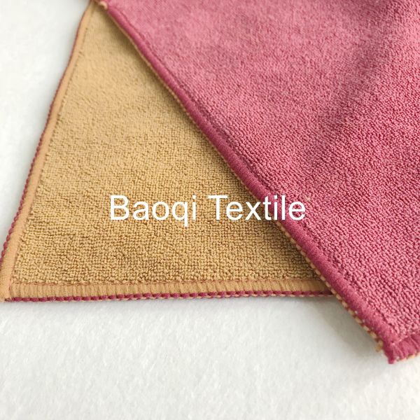 2 color 100% poly 200g 2 layers kitchen towels,microfiber tea towels dry water kitchen towels cleaning rags size 30*30cm