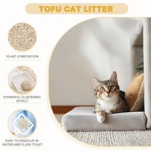 Households Dust Free Tofu Clumping Cat Litter Environmentally Friendly