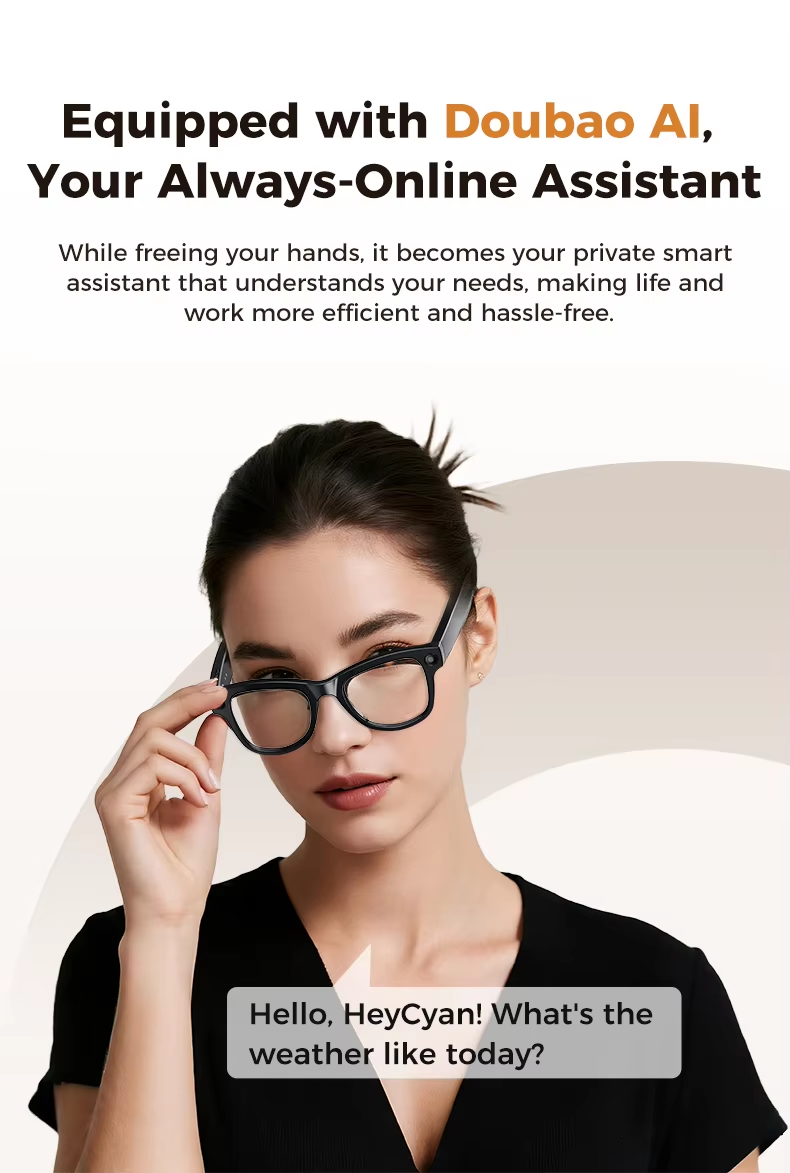 GS5 Max Smart Glasses With Charging Case 8MP Camera Wi-Fi Transfer AI Translation