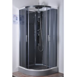CE Approved Quadrant Shower Cubicles Normal Temperature With Grey Tempered Shelf