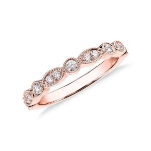 Rose Gold Jewelry 14K Natural Diamond Engagement Ring Round Cut