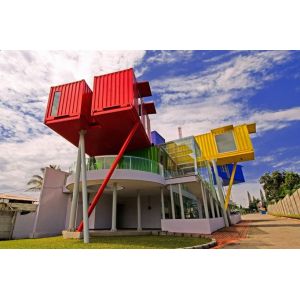 Exhibition Center Prefab Shipping Container Homes / Prefab Storage Container