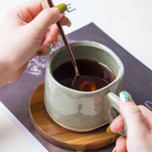 Porcelain Coffee Cup Reusable Eco-Friendly Stoneware Cup Of Coffee For Business