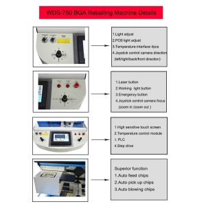PS2 PS3 Mobile IC Removal Machine 0.8mm-8mm Laptop Motherboard Repair Reballing