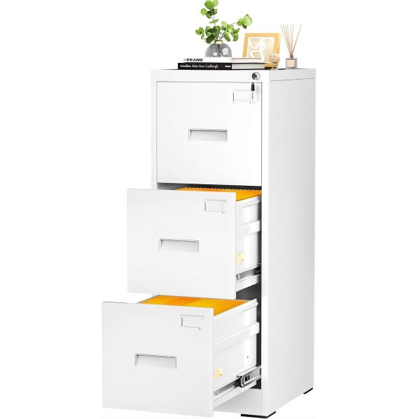 Filing cabinet in K-D structure used in office white color office cabinet with low MOQ only 50 PCS