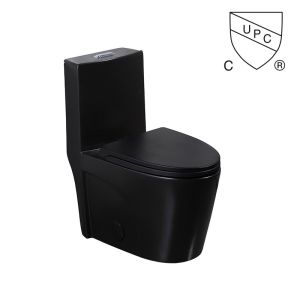 Matte Black One Piece Dual Flush Comfort Height Toilet Top Flush Button