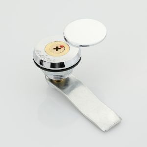 Waterproof Latch Cam Lock , Plane Board Tubular Cam Lock With Dust Proof Cover
