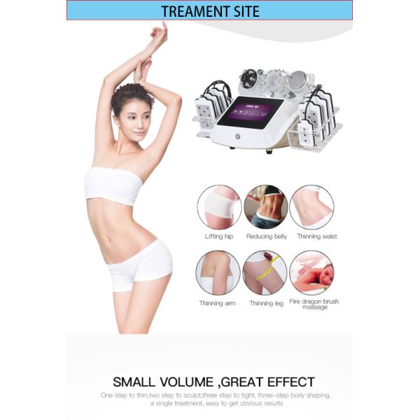 6 IN 1portable radio frequency lipo laser slimming ultrasonic liposuction cavitation machine for sale