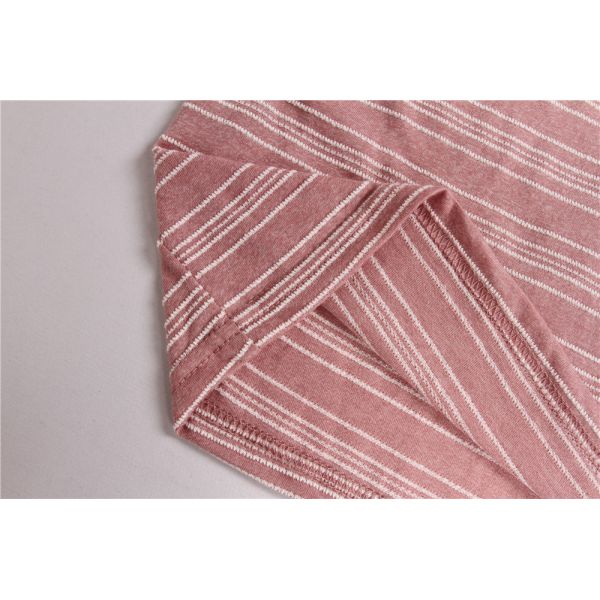 Stockpapa Pink Khaki Mens Striped Tee S M L XL