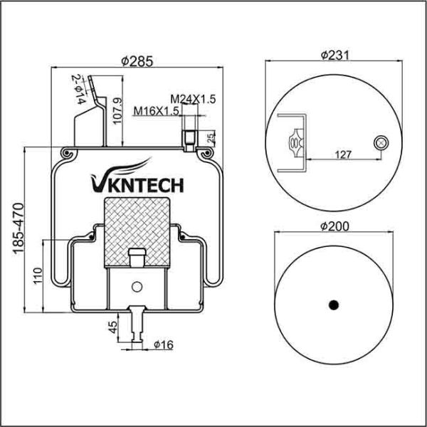 Oem 6632 N P01 1R11-859 Truck Suspension Air Bags For French car