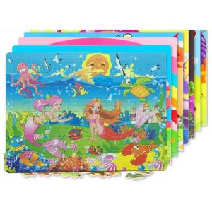 Custom die-cut Printable Paper Cardboard Jigsaw Puzzle Wholesale