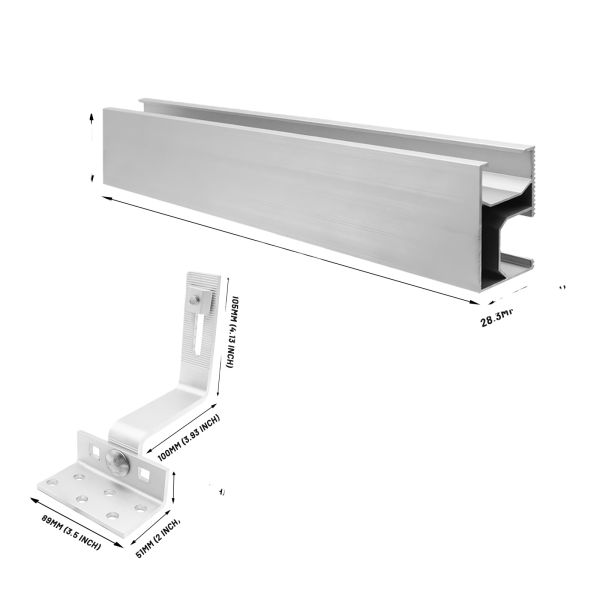 25-30 Years Service Life Solar Roof Mounting System for Natural Silver Tile Roof