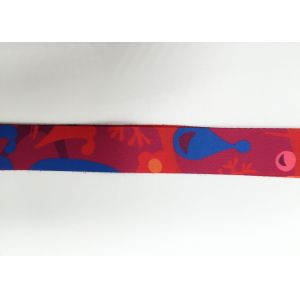 Gift Bamboo Id Card Sublimation Printing Lanyards , Name Badge Lanyards