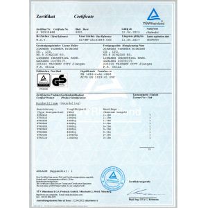 JiangSu Tianhua Rigging Co., Ltd Certifications
