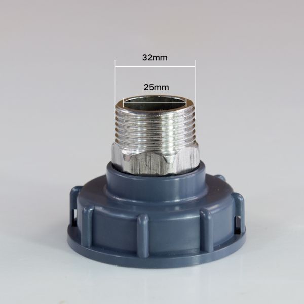 2inch Round IBC Tank Adapter Plastic Valve Stainless Steel Fitting Connector