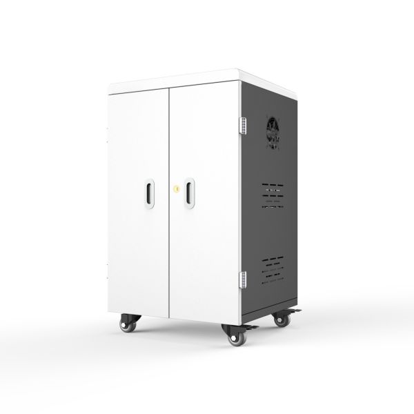 AC Power 42 Slots 1mm Galvanized Laptop Charging Trolley For Schools